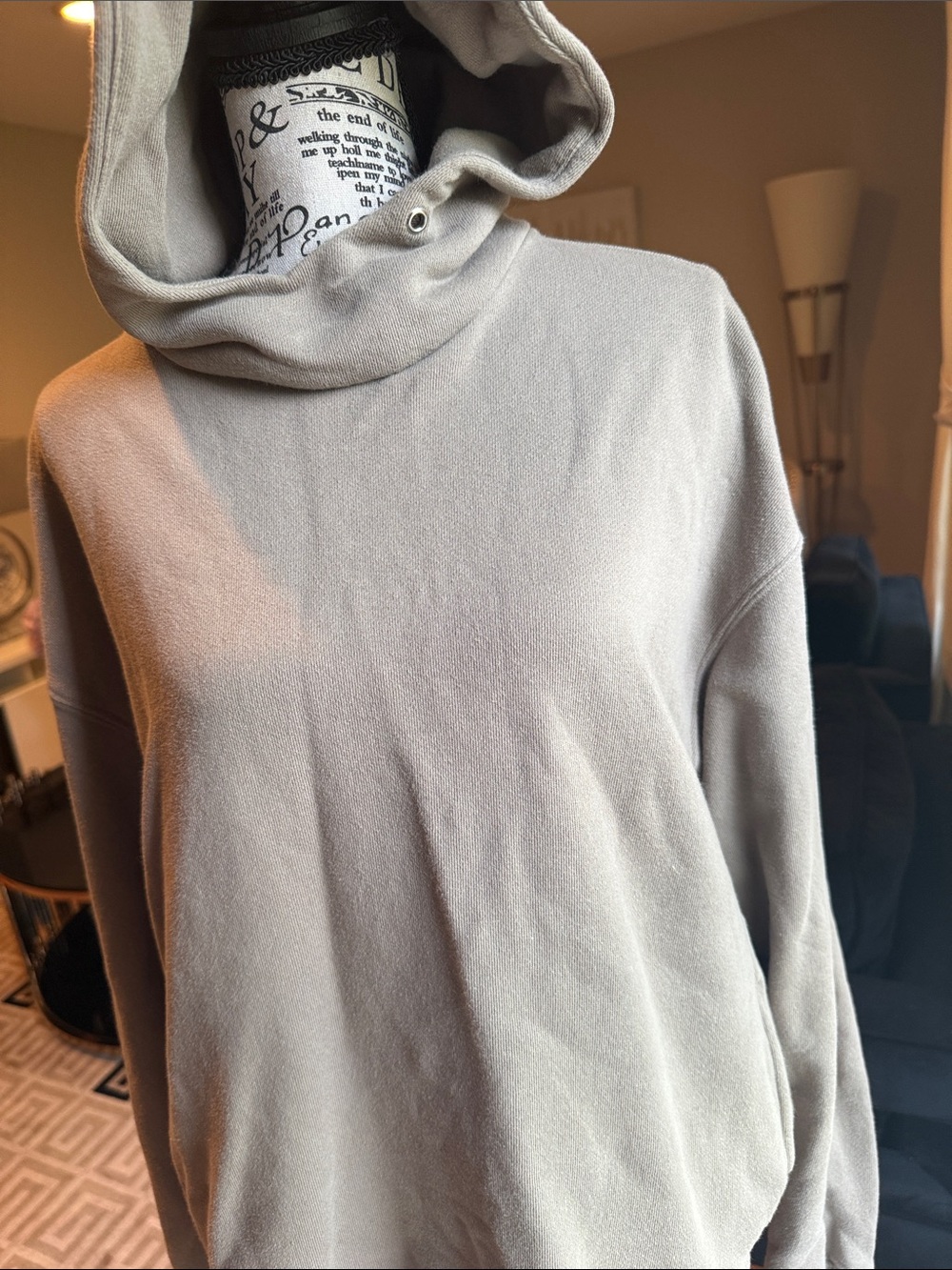 John Elliott Men's tapped Hooded Pullover Sweatshirt - Picture 7 of 12